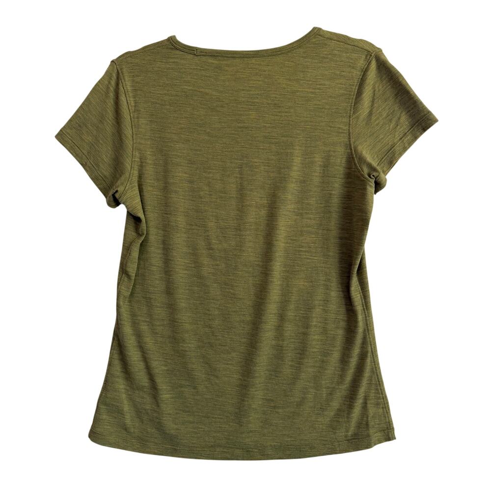 Woolx Crew Neck All Season Tee Green Medium Merino Wool Blend Casual Basics - Picture 5 of 6